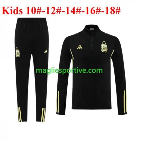 Argentina Bambino Tuta Rappresentanza Nero 2023-2024